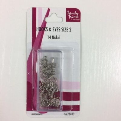 Trendy Trims - Hooks & Eyes - Size 2 & 3