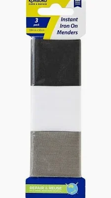 Iron on Mender 3 pack 38mmx50cm