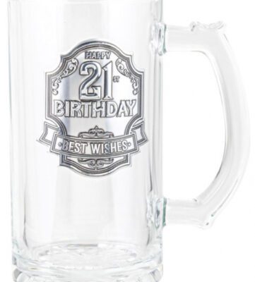 21ST BADGE TANKARD 490ML