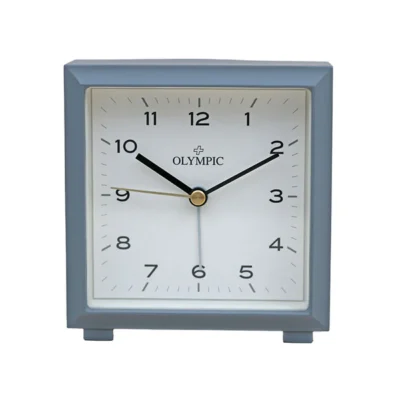 Olympic Square Metal Alarm Clock Grey