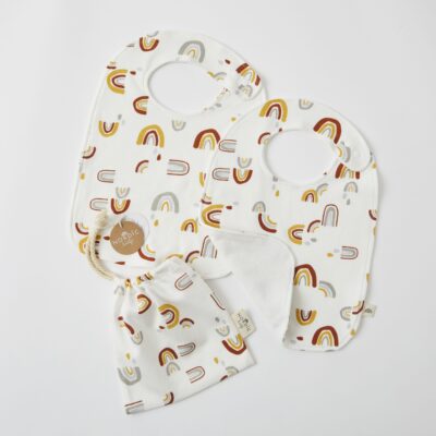 Nordic Cotton & Bamboo Bibs 2 pk
