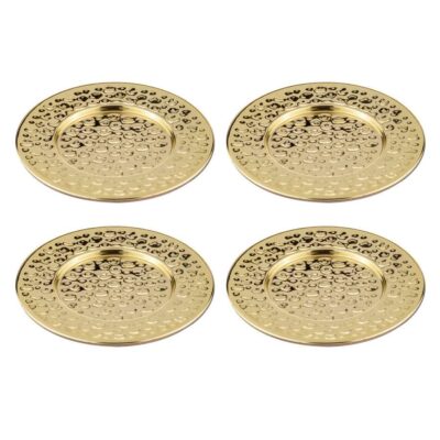 Hammered Gold 4 pk Coaster set