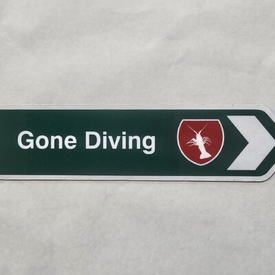 Road Sign Magnet - Gone Diving
