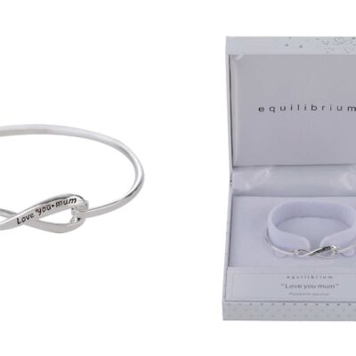 Equilibrium "Love you Mum" Silver plated bracelet
