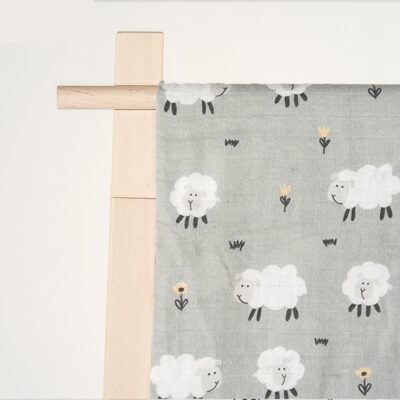 Muslin 2 Layer Wrap Sheep Design