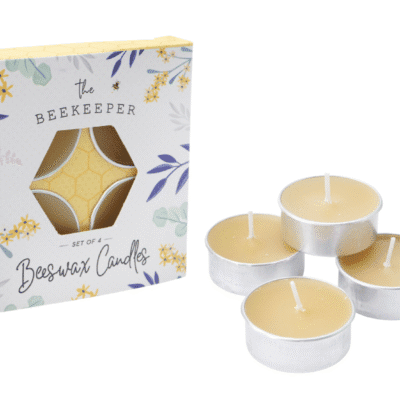 Beeswax Tealight Candles - Set of 4