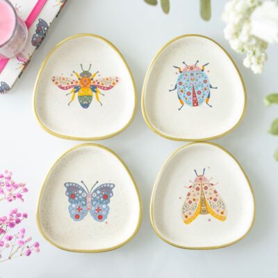 Floral Bug Trinket Dish 4 Designs