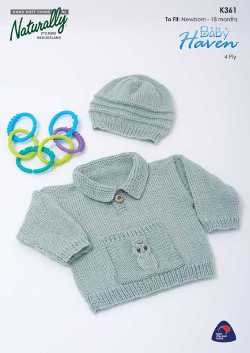 Naturally Yarns Knitting Patterns Babies NB-2yrs Children 2-8yrs 8-14yrs (Part 1) - Image 9