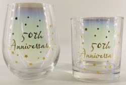 Anniversary Scotch & Stemless Set 25th; 40th; 50th and Anniversary - Image 5