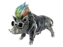 32cm Stand Biker Water Hog w/Mohawk