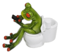 Funky Frog - On the Toilet w Phone