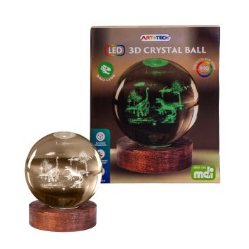 LED 3D Crystal Ball LAMP Asst