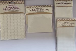 Papercraft adhesive dots / squares