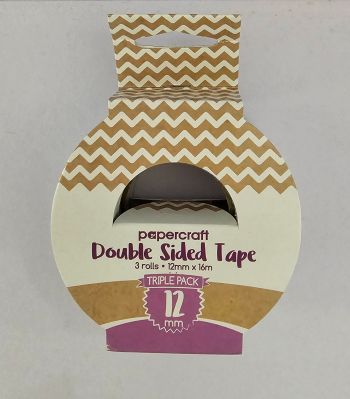 Papercraft Double Sided Tape 12mm, 3 roll pack