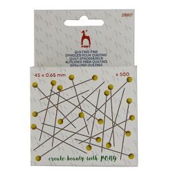 Pins Quilting Yellow Head 45mm x 0.65