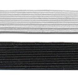 Elastic Braided 6mm Black = sold by the Metre